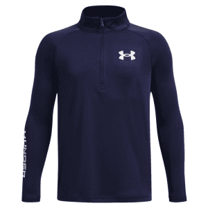 Boys UA Tech Big Logo Half Zip Navy