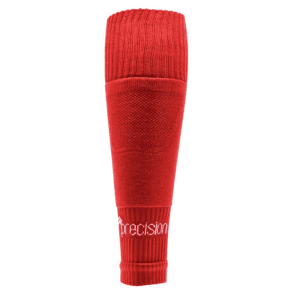 Plain Pro Footless Sleeve Socks Red Senior