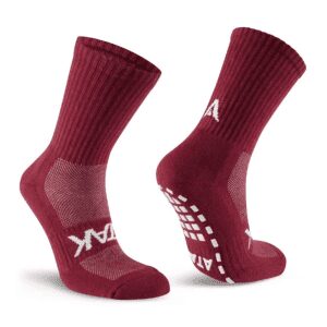 Shox Mid Leg Grip Socks Maroon