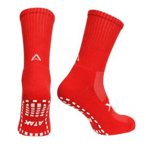 Shox Mid Leg Grip Socks Red