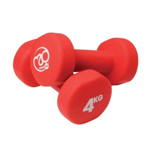 Pair of 4kg Dumbbells Red