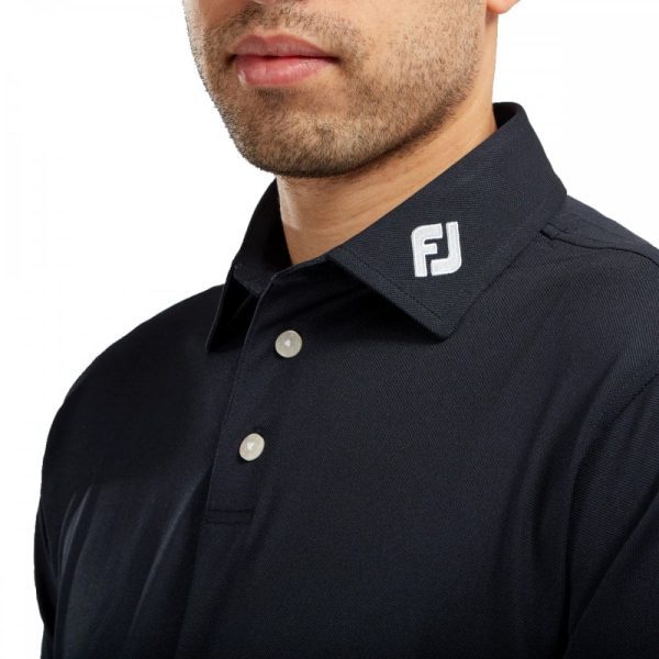 Mens Stretch Pique Solid Tshirt Navy