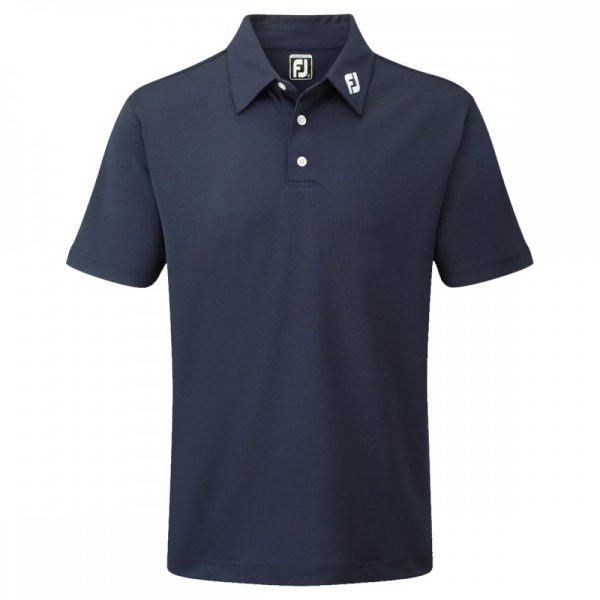 Mens Stretch Pique Solid Tshirt Navy