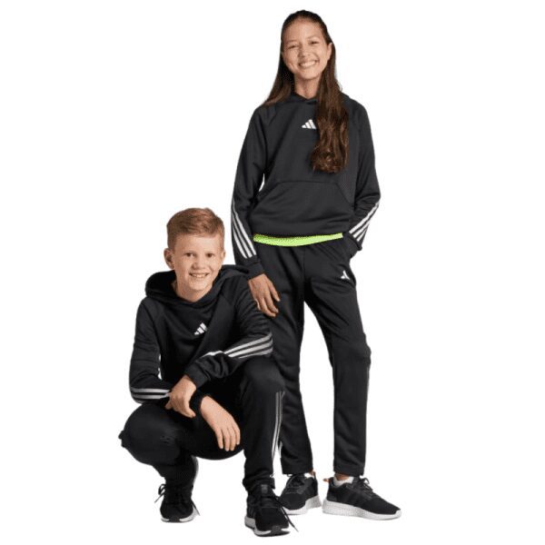 Kids Train Icons 3 Stripe Joggers Black