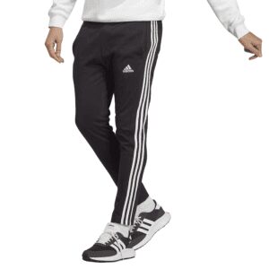 Mens Single Jersey 3 Stripe Joggers Black