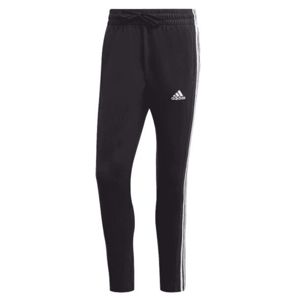 Mens Single Jersey 3 Stripe Joggers Black