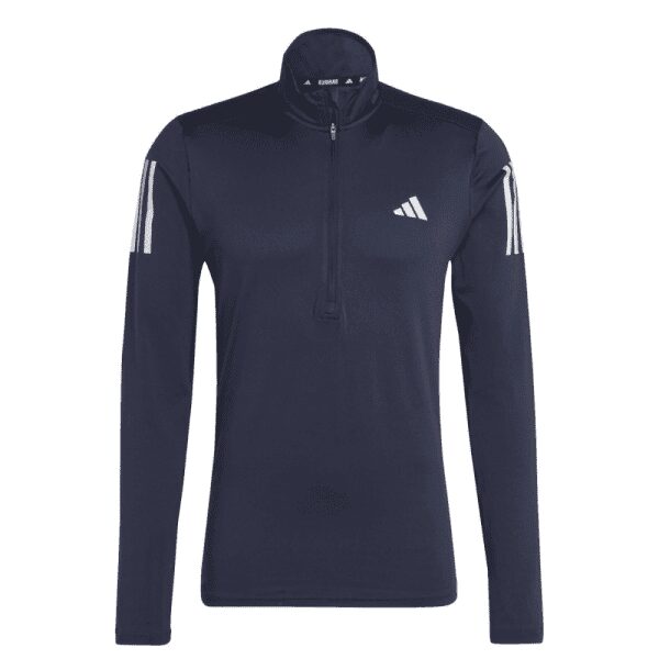 Mens Own The Run Quarter Zip Top Navy