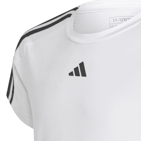 Girls 3 Stripe T-Shirt White