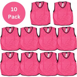 10 Pack Mesh Training Bib Pink