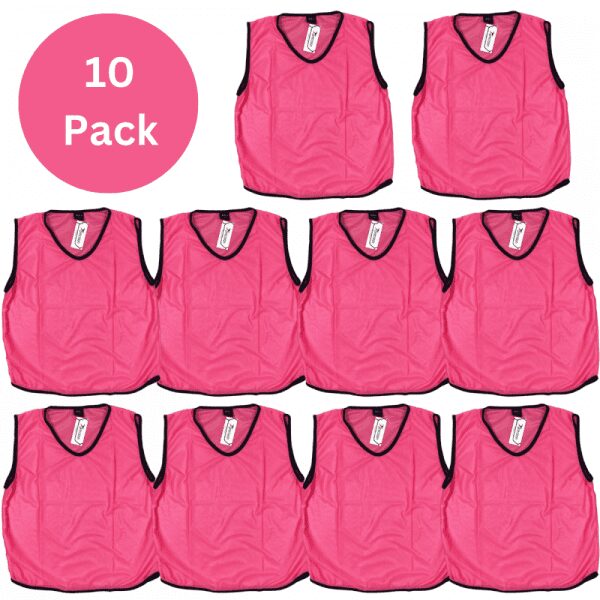 10 Pack Mesh Training Bib Pink