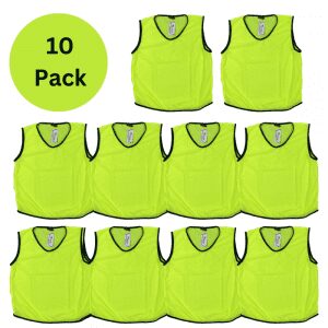 10 Pack Mesh Training Bib Yellow