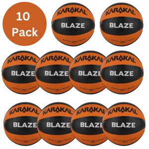 10 Pack Blaze Basketball Black/Orange
