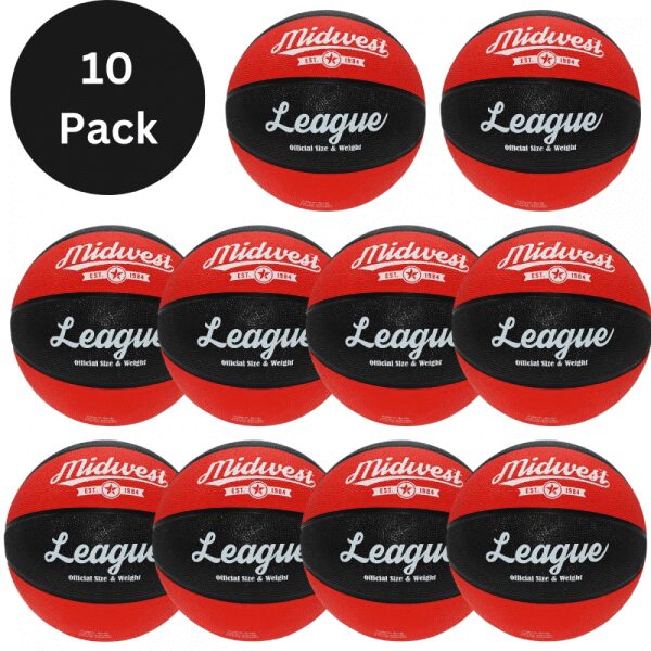 10 Pack League Basketball Red