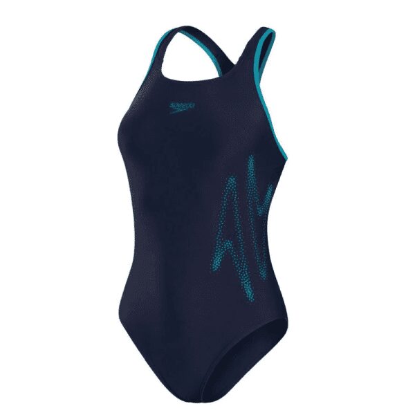 Womens Hyperboom Racerback Swimsuit Black