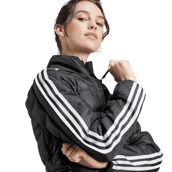 Womens 3 Stripe Light Down Jacket Black