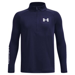 Boys UA Tech Big Logo Half Zip Navy