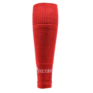 Plain Pro Footless Sleeve Socks Red Senior