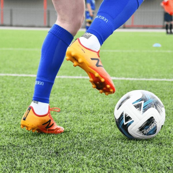 Plain Pro Footless Sleeve Socks Blue Senior