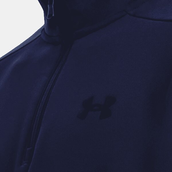 Mens Armour Fleece Quarter Zip Navy