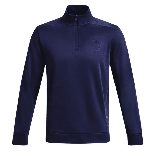Mens Armour Fleece Quarter Zip Navy