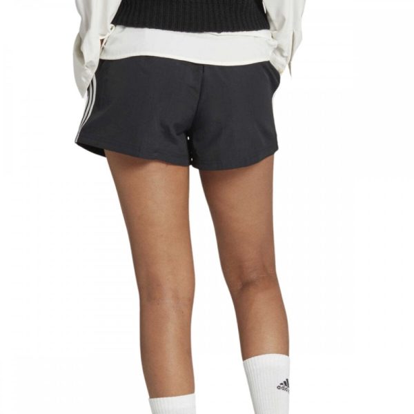Womens 3 Stripe Woven Shorts Black