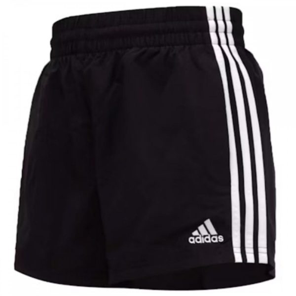 Womens 3 Stripe Woven Shorts Black