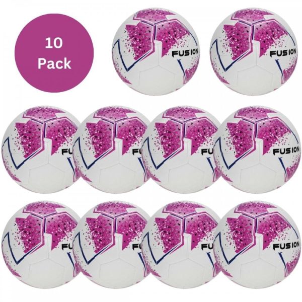 10 Pack Fusion FIFA Basic Training Ball Pink