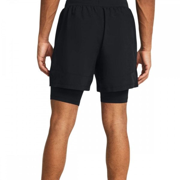 Mens Armour Launch 2-in-1 Shorts Black