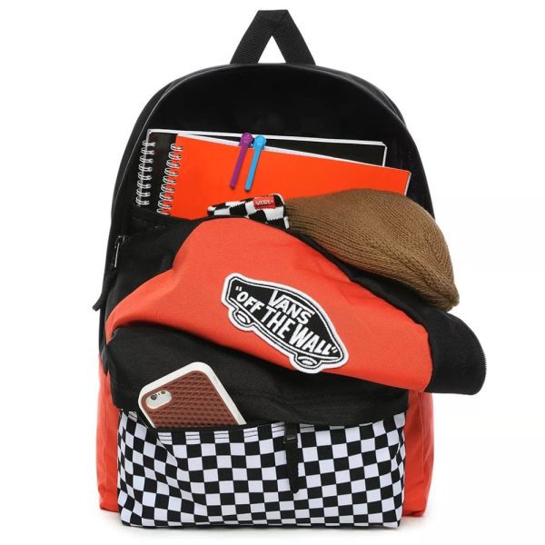 Realm Backpack Orange/Checkerboard
