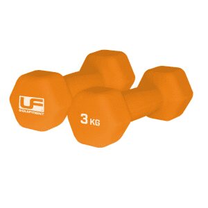 3kg Hex Dumbbell Pair Orange