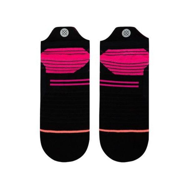 Womens Fluro Tab Socks Black