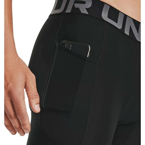 Mens HeatGear Armour Compression Shorts Black