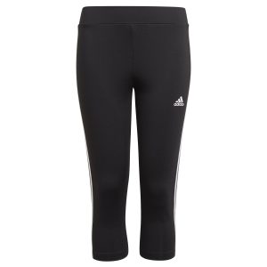 Girls Designed 2 Move 3 Stripe 3/4 Length Leggings Black