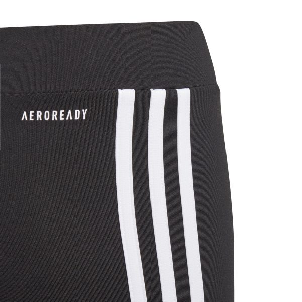 Girls Designed 2 Move 3 Stripe 3/4 Length Leggings Black