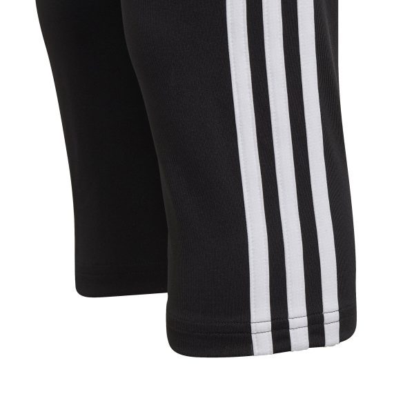 Girls Designed 2 Move 3 Stripe 3/4 Length Leggings Black