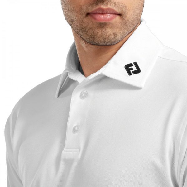 Mens Stretch Pique Solid Tshirt White