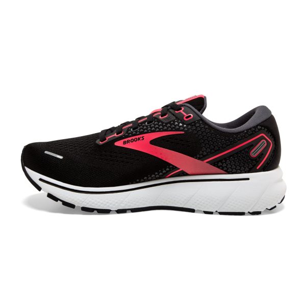 Womens Ghost 14 Black Running Shoe (Wide Fit D)