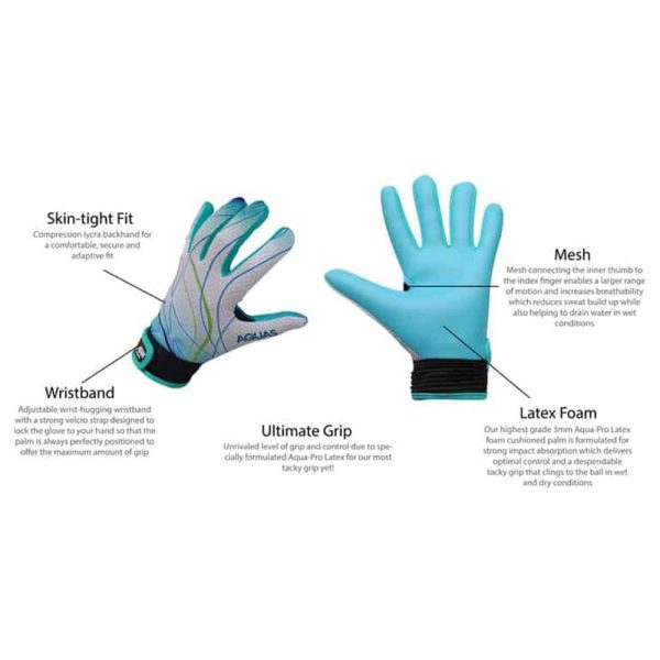 Adults Aquas Sky Gaelic Gloves
