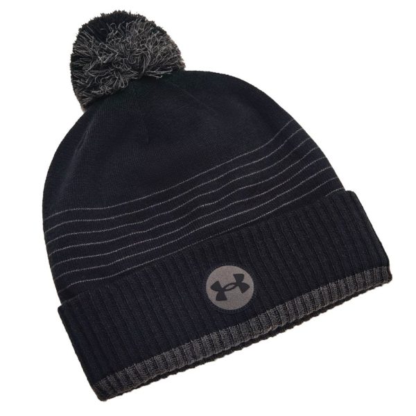 Truckstop Fleece Beanie Bobble Hat Black