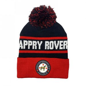 Cappry Rovers Logo Bobble Hat Black/Red