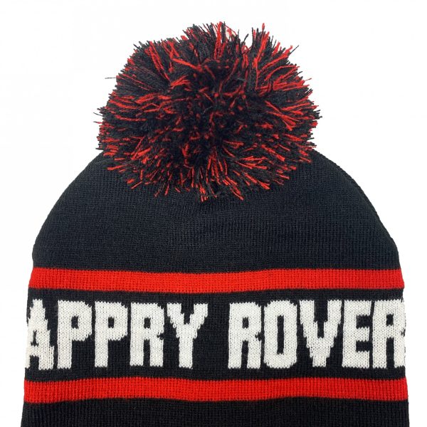 Cappry Rovers Logo Bobble Hat Black/Red