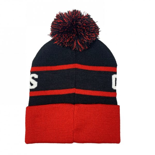 Cappry Rovers Logo Bobble Hat Black/Red