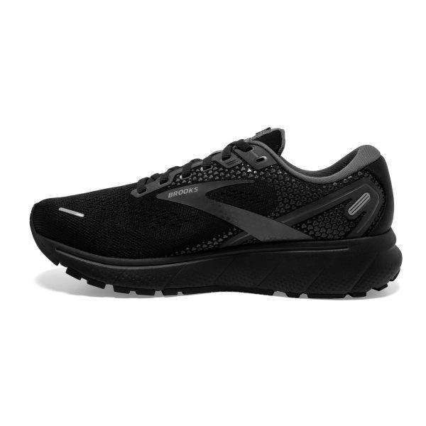 Womens Ghost 14 Black Running Shoes (Wide Fit D)