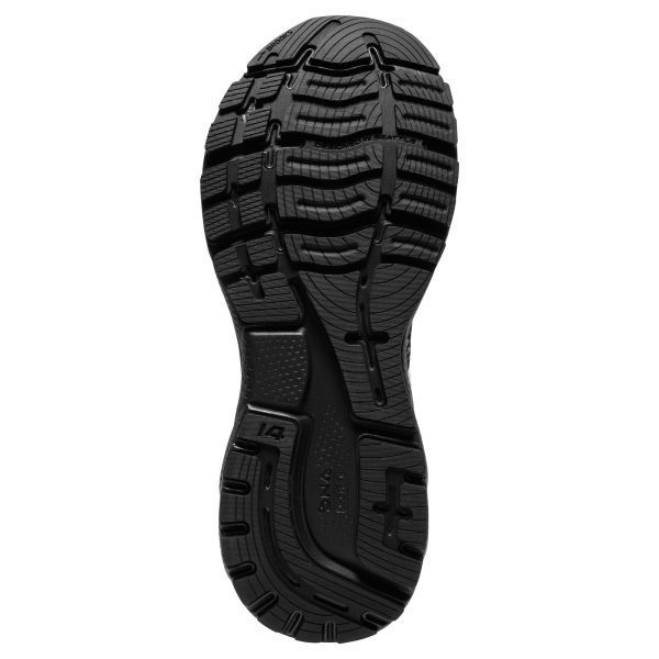 Womens Ghost 14 Black Running Shoes (Wide Fit D)