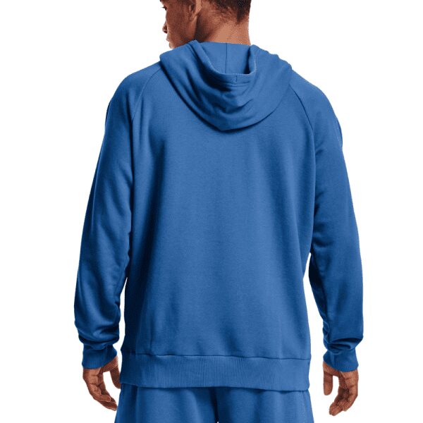 Mens UA Rival Fleece Big Logo Hoodie Blue