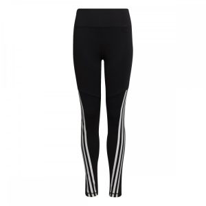 Girls Optime AEROREADY Training 3-Stripes Tights Black