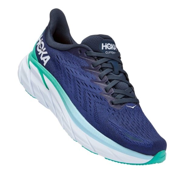 Womens Clifton 8 Navy Running Shoes