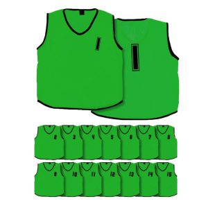 Mesh Numbered 1 - 15 Training Bib Pack Green