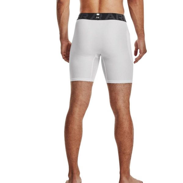 Mens HeatGear Armour Compression Shorts White