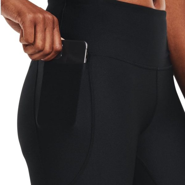 Womens HeatGear Armour No-Slip Waistband Leggings Black